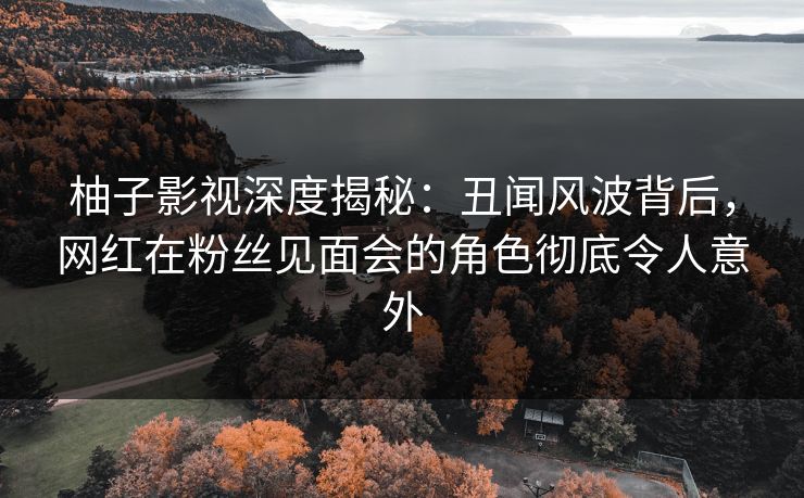 柚子影视深度揭秘:丑闻风波背后,网红在粉丝见面会的角色彻底令人意外 柚子影视深度揭秘:丑闻风波背后,网红在粉丝见面会的角色彻底令人意外