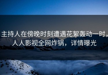 主持人在傍晚时刻遭遇花絮轰动一时，人人影视全网炸锅，详情曝光